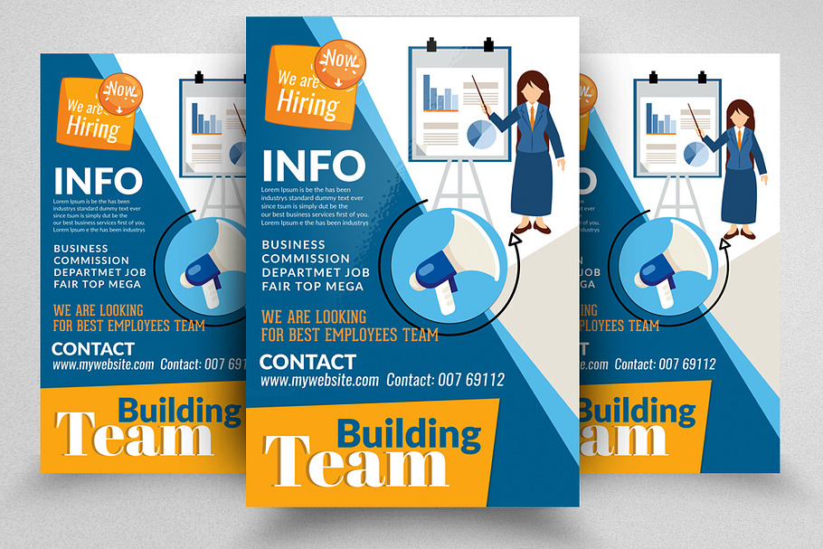 Business Job Hiring Flyer Template in Flyer Templates - product preview 8