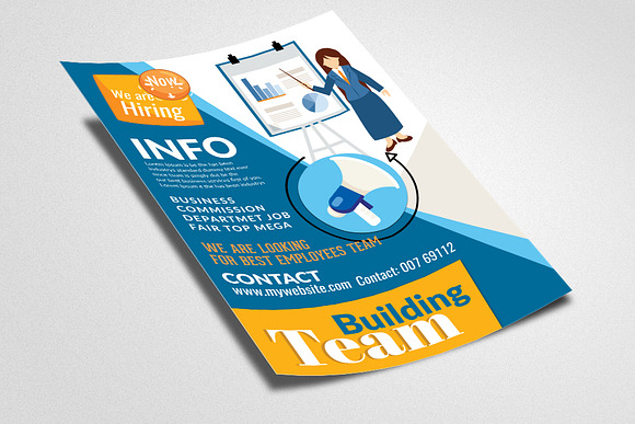 Business Job Hiring Flyer Template in Flyer Templates - product preview 1