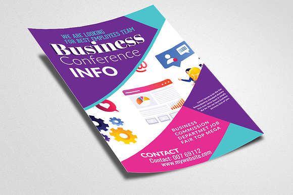 Business Conference Flyer/Poster in Flyer Templates - product preview 1