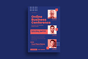 Online Business Conference Flyer Set