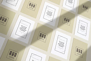 Vertical Business Cards layer mockup