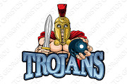 Trojan Spartan Bowling Sports Mascot