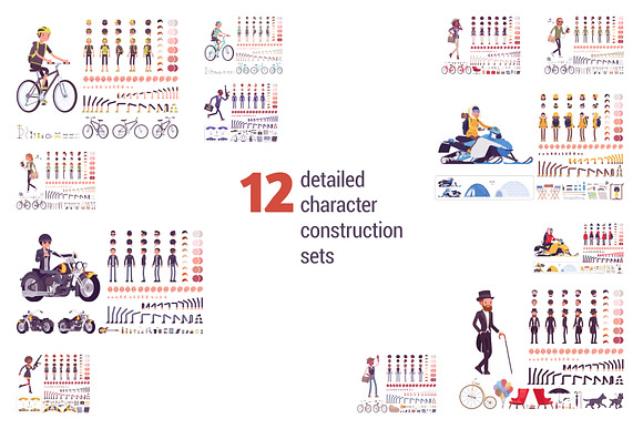 Characters & Vehicles Creation Kit in Illustrations - product preview 1