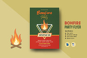 Bonfire Party Flyer Template V1219