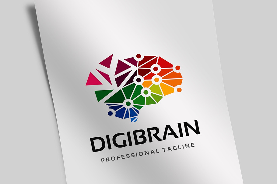 Professional Digital Brain Logo
