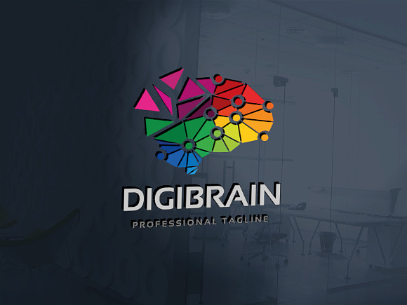 Professional Digital Brain Logo in Logo Templates - product preview 1