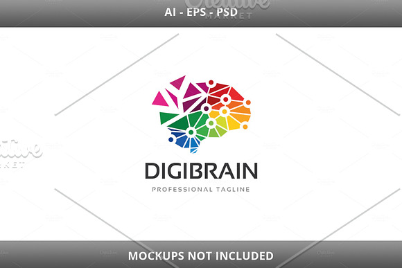 Professional Digital Brain Logo in Logo Templates - product preview 2
