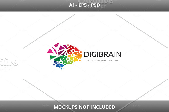Professional Digital Brain Logo in Logo Templates - product preview 3