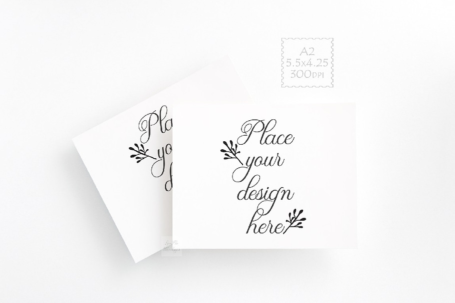 a2 postcard print card mockup in Print Mockups - product preview 8