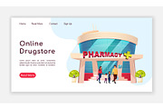 Online drugstore landing page