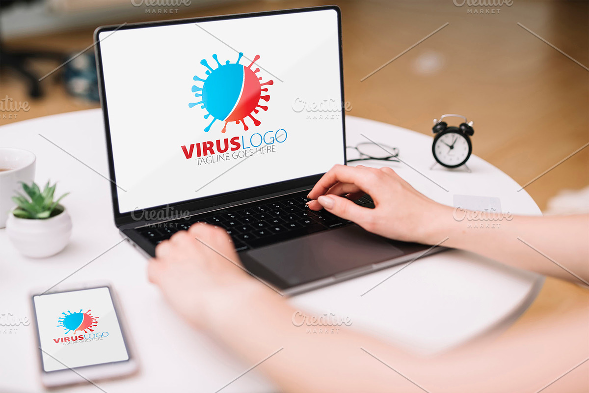 Virus Logo in Logo Templates - product preview 8