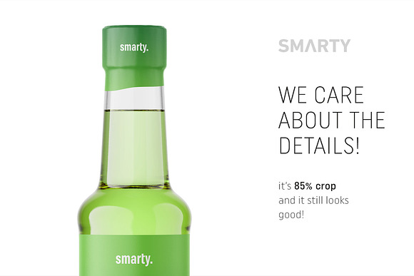 Glass bottle mockup in Product Mockups - product preview 3