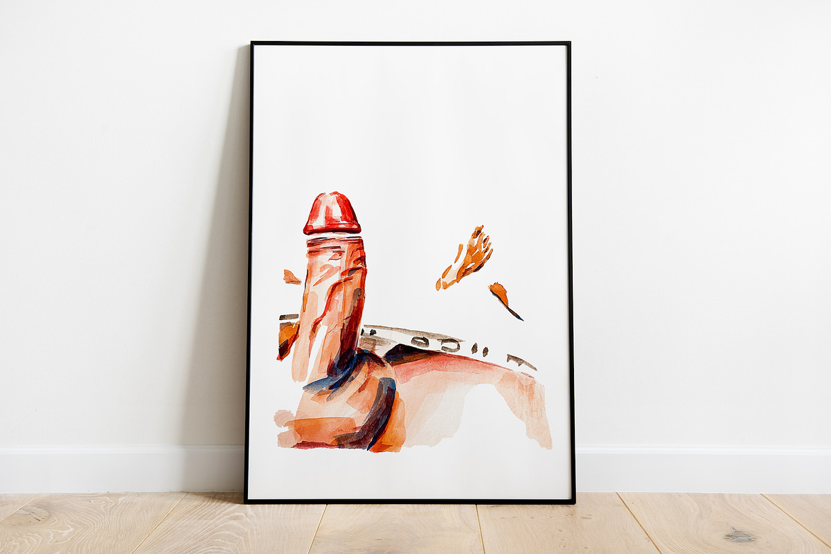 Watercolour Dick in Patterns - product preview 8