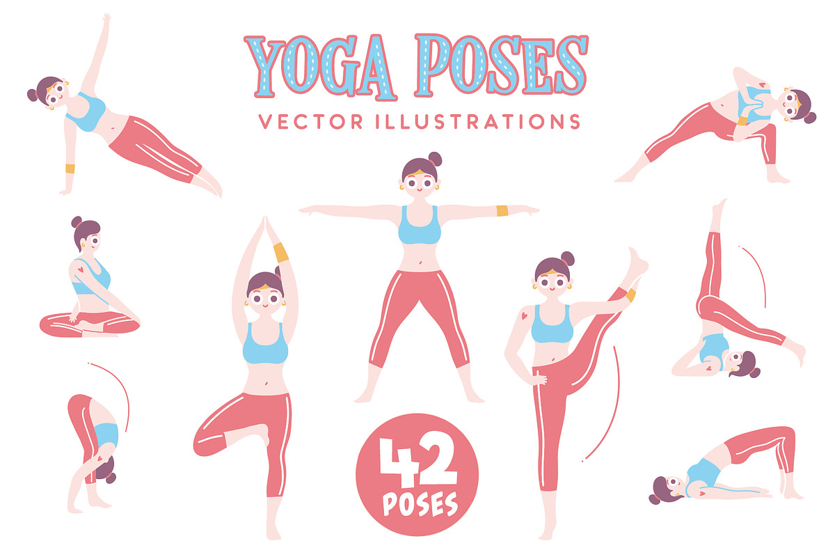 42 Funny Yoga Poses in Illustrations - product preview 8