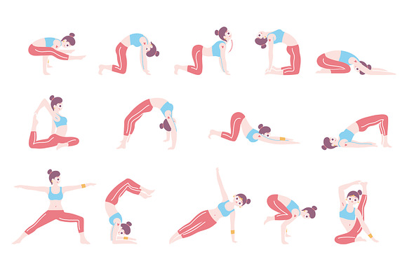 42 Funny Yoga Poses in Illustrations - product preview 3