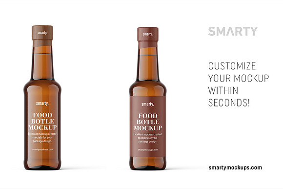 Glass abmer bottle mockup in Product Mockups - product preview 2