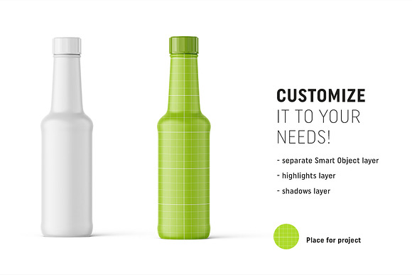 Matt bottle mockup in Product Mockups - product preview 1