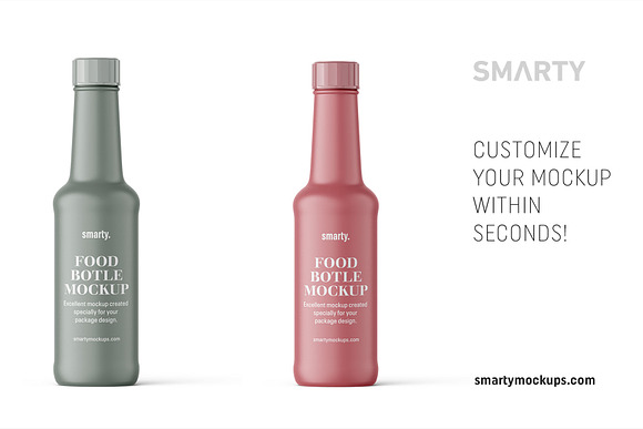 Matt bottle mockup in Product Mockups - product preview 2