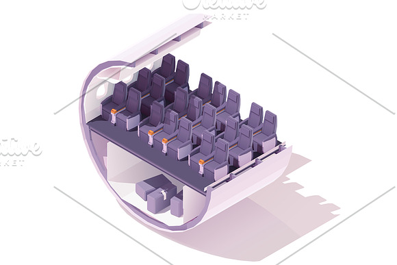 Vector airplane travel classes seats in Illustrations - product preview 2
