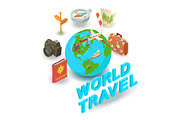 World travel concept banner