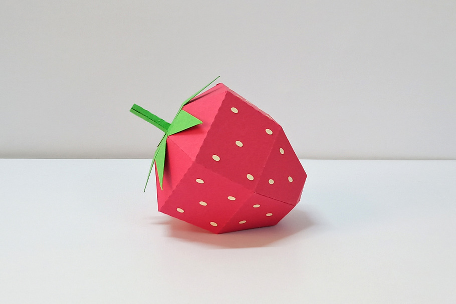 DIY Strawberry - 3d papercraft