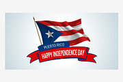 Puerto Rico independence day vector