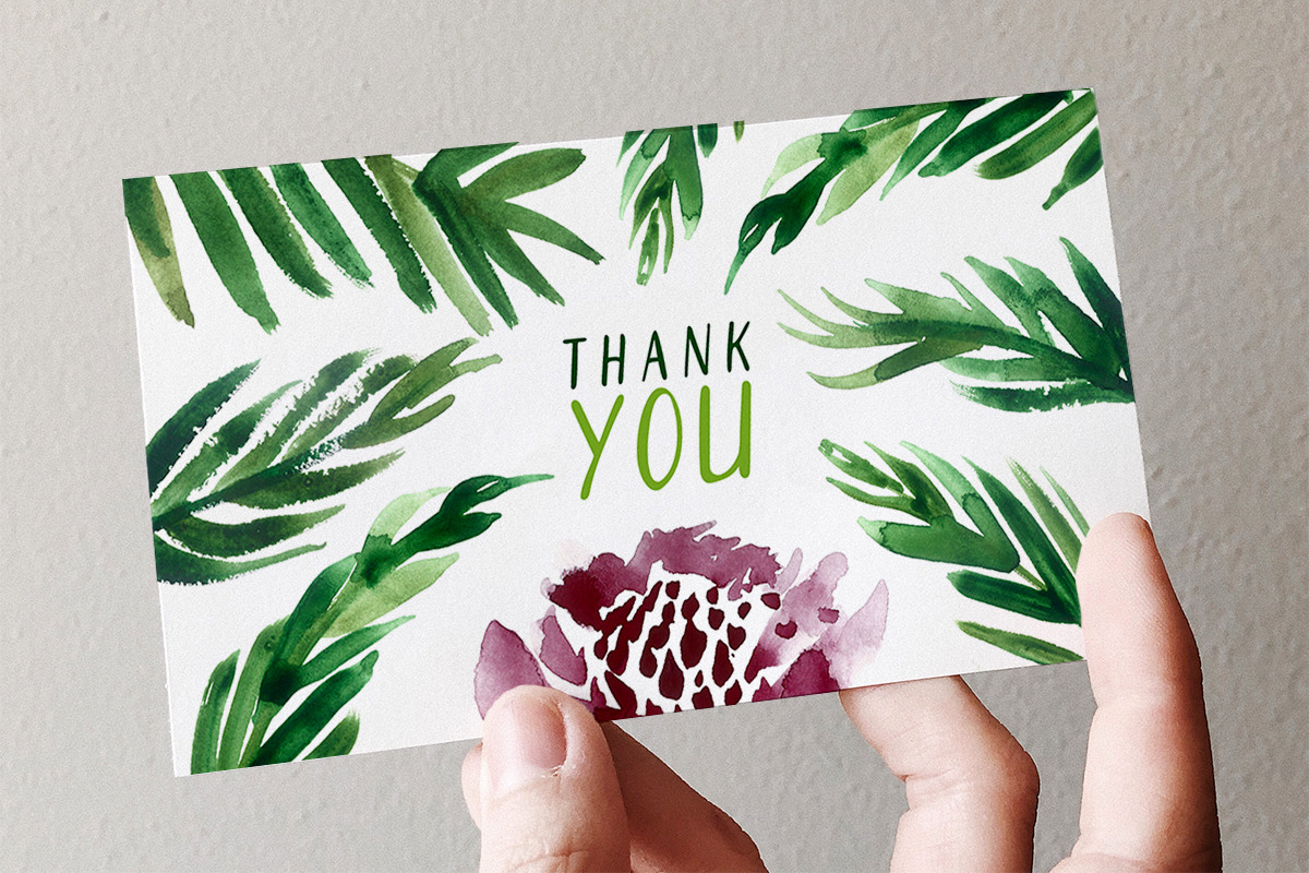 Thank you card printable in Postcard Templates - product preview 8