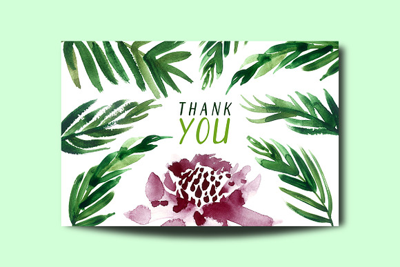 Thank you card printable in Postcard Templates - product preview 1