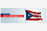 Puerto Rico independence day vector