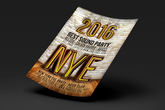 New Year's Eve 2016 Flyer in Flyer Templates - product preview 2