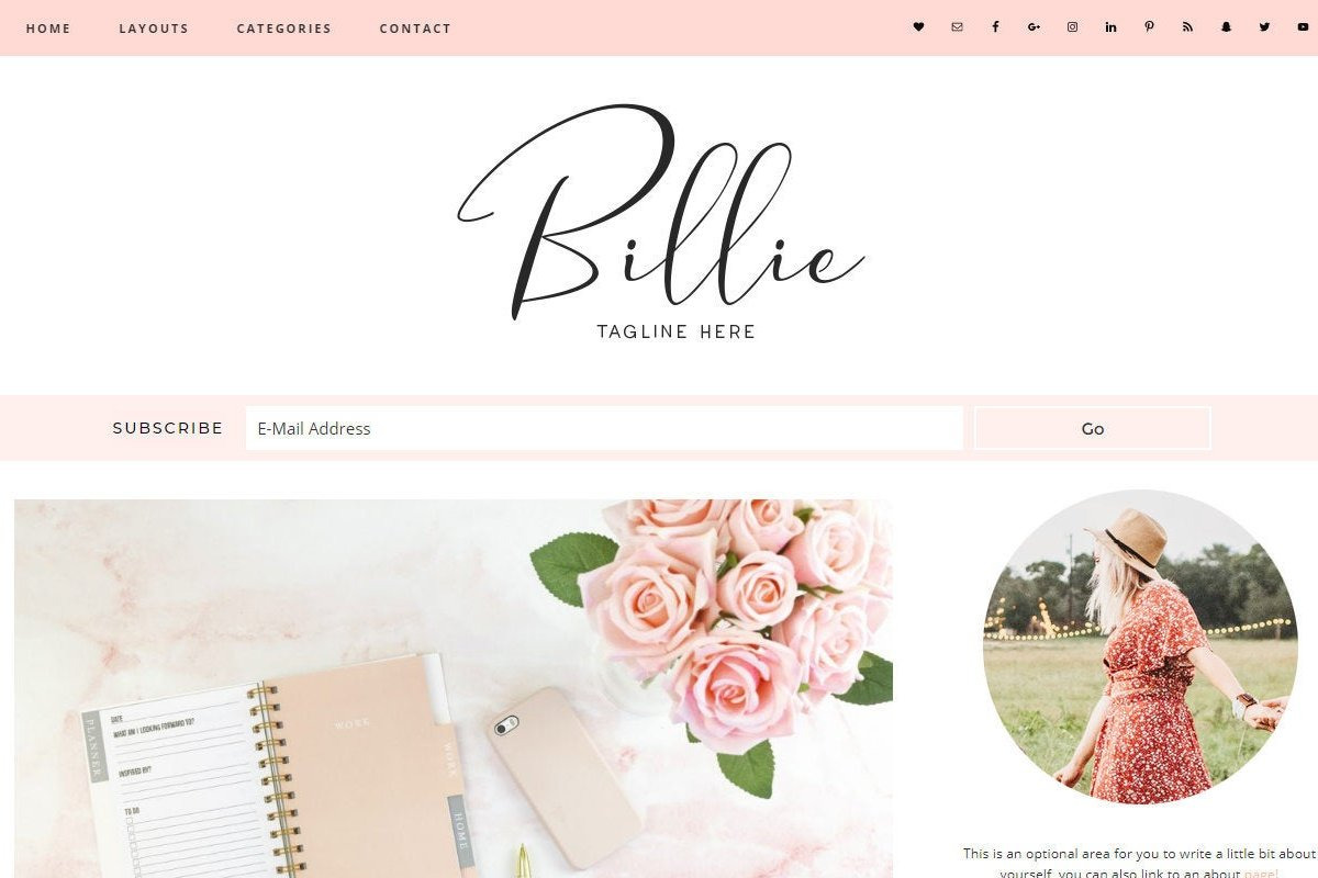 Wordpress Theme Billie in WordPress Blog Themes - product preview 8