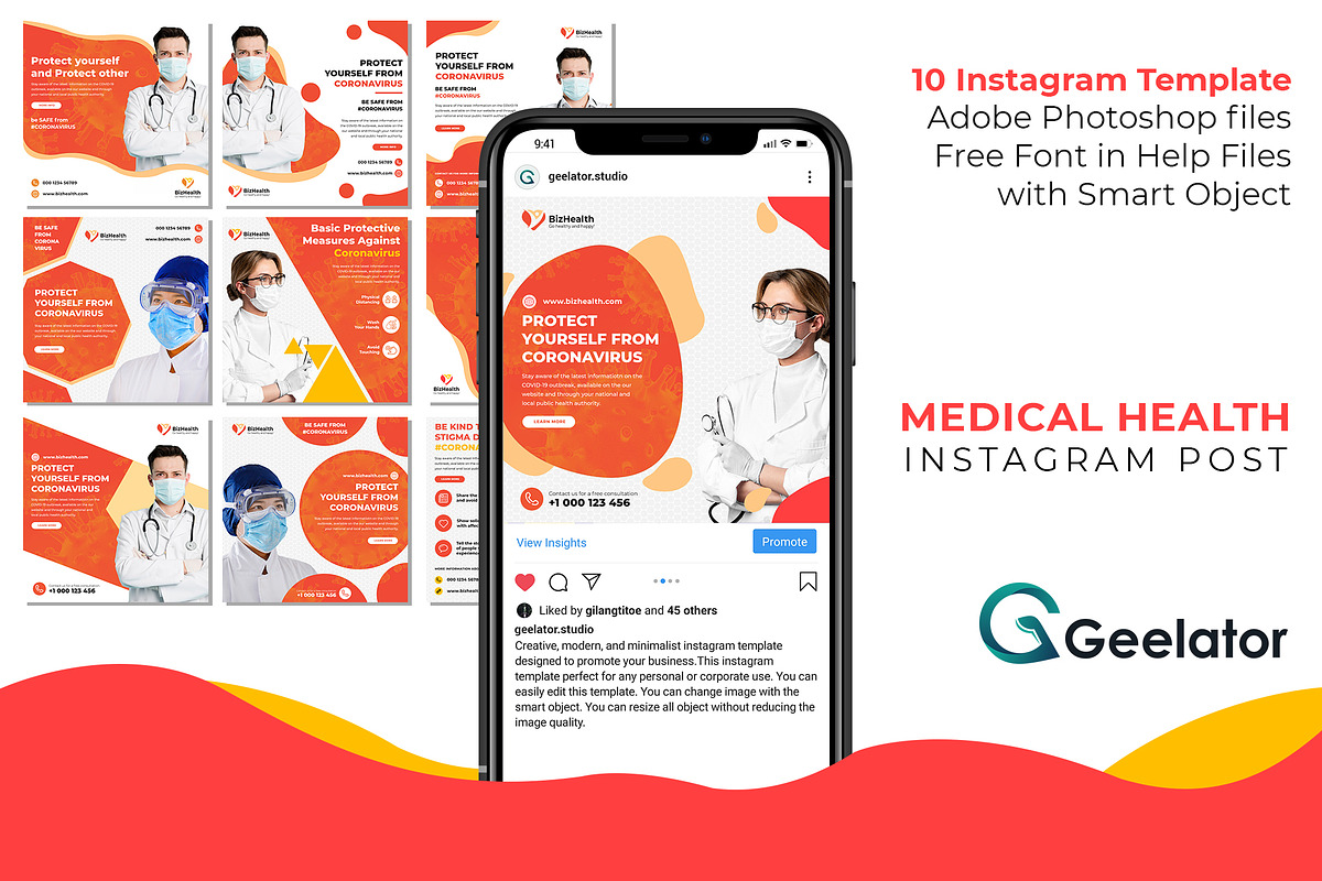 Medical Health Instagram Post in Instagram Templates - product preview 8
