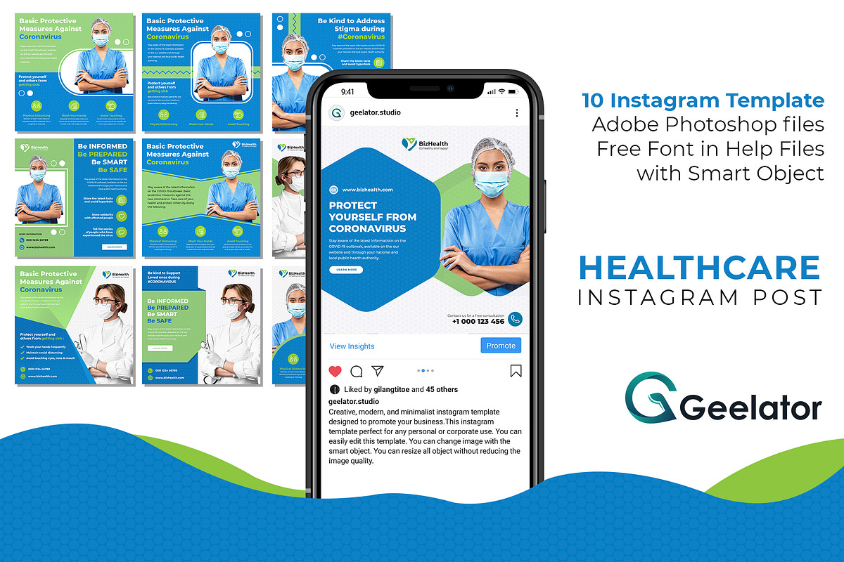 Healthcare Instagram Post in Instagram Templates - product preview 8