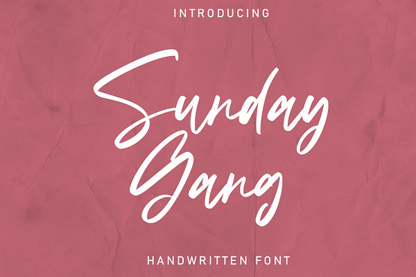 Sunday Gang | Handwritten Font