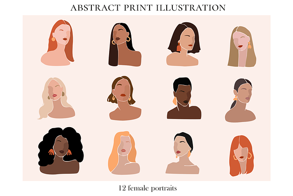 Abstract Woman Illustrations Prints in Illustrations - product preview 2