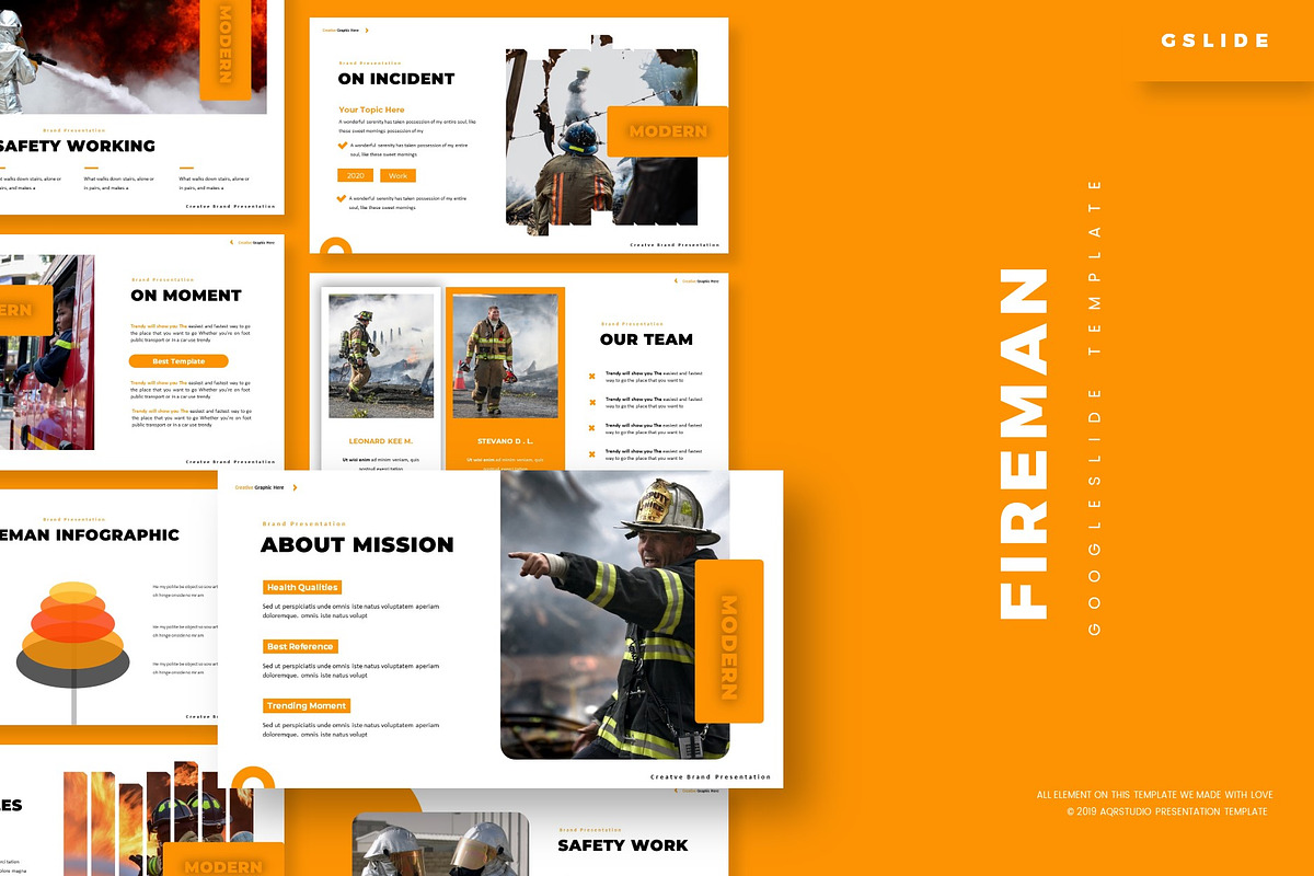 Fireman - Google Slide Template in Google Slides Templates - product preview 8