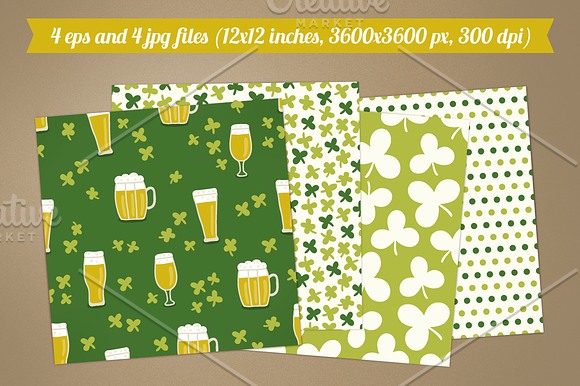 Set of holiday seamless patterns in Patterns - product preview 1