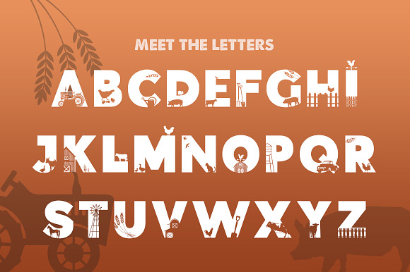On the Farm Silhouette Font in Display Fonts - product preview 1