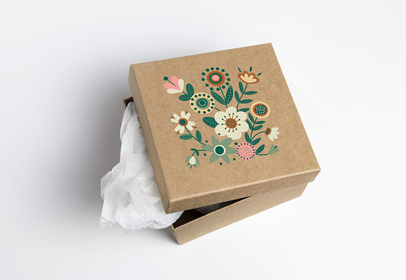 Folk Flower Pattern Set in Graphics - product preview 5