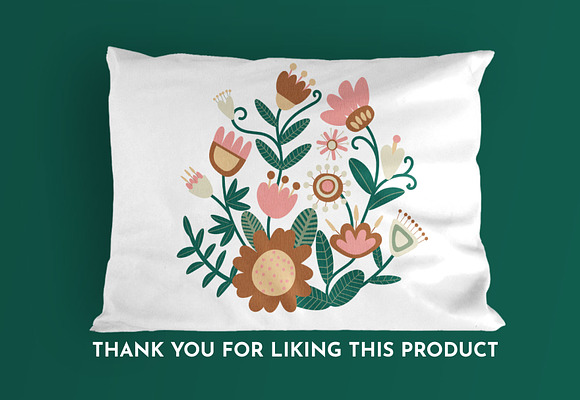 Folk Flower Pattern Set in Graphics - product preview 7