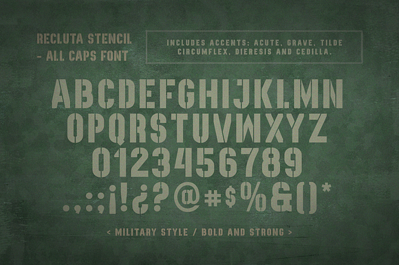 Recluta Stencil in Display Fonts - product preview 1