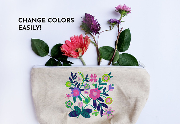 Floral Pattern. Folk Art in Illustrations - product preview 5