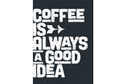Coffee. Poster with hand drawn