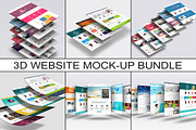 3D Website Mock-Up Bundle V1