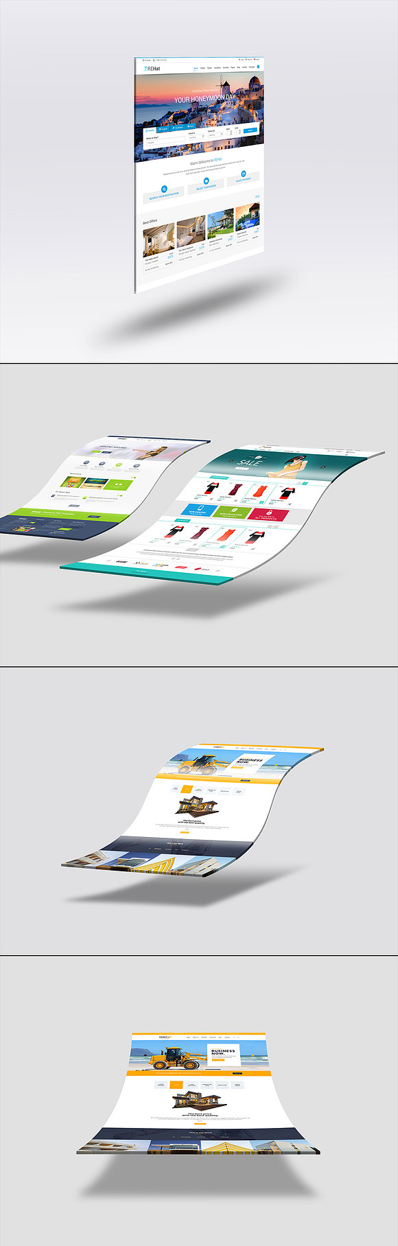 3D Website Mock-Up Bundle V1 in Mobile & Web Mockups - product preview 6