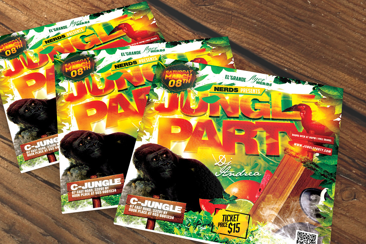 Jungle Party Flyer in Flyer Templates - product preview 8