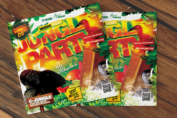 Jungle Party Flyer in Flyer Templates - product preview 1