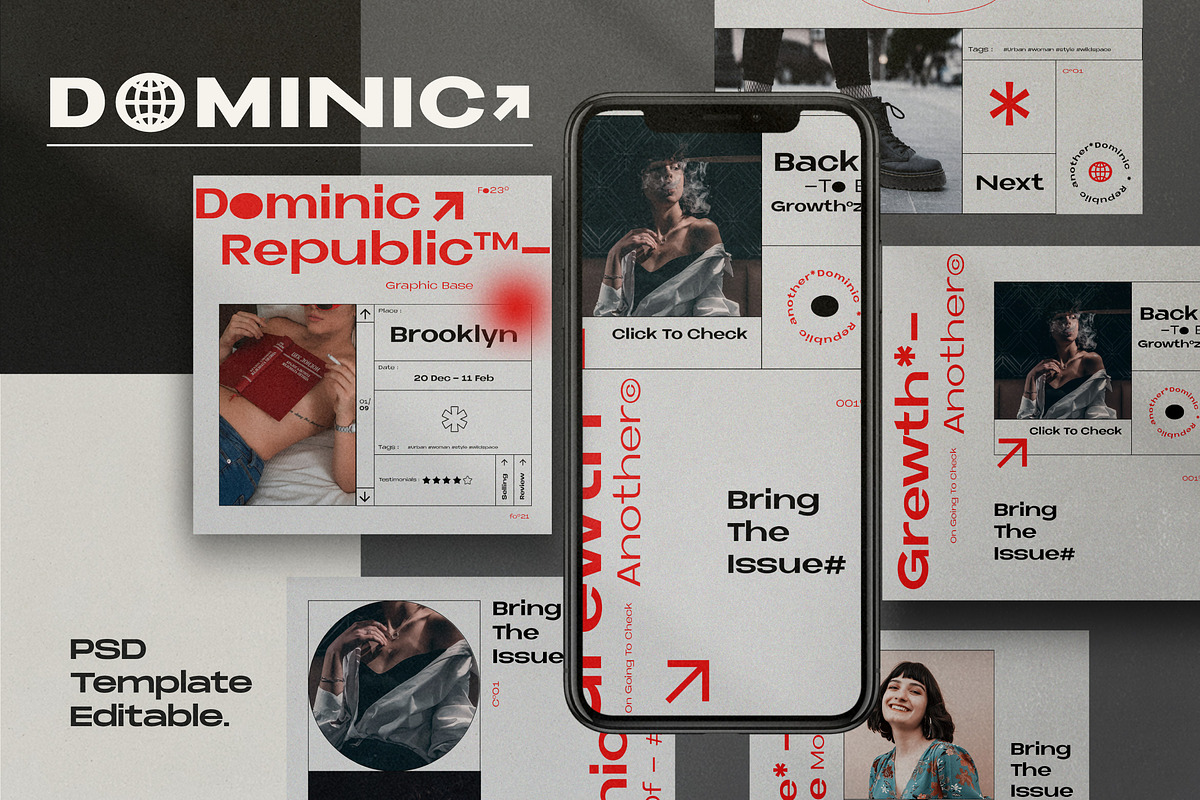 Dominic - Social Media Kit in Instagram Templates - product preview 8