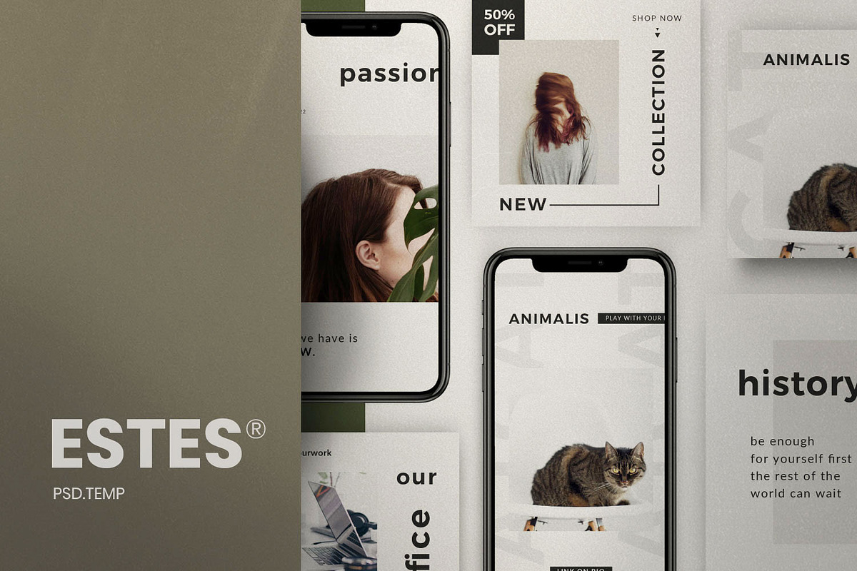 ESTES - Social media Kit Bundle in Instagram Templates - product preview 8