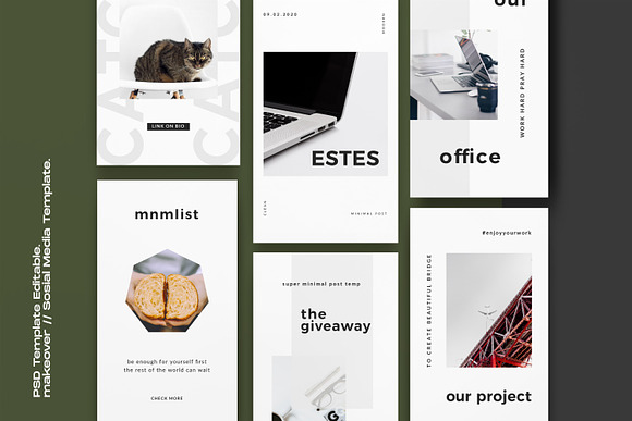ESTES - Social media Kit Bundle in Instagram Templates - product preview 7